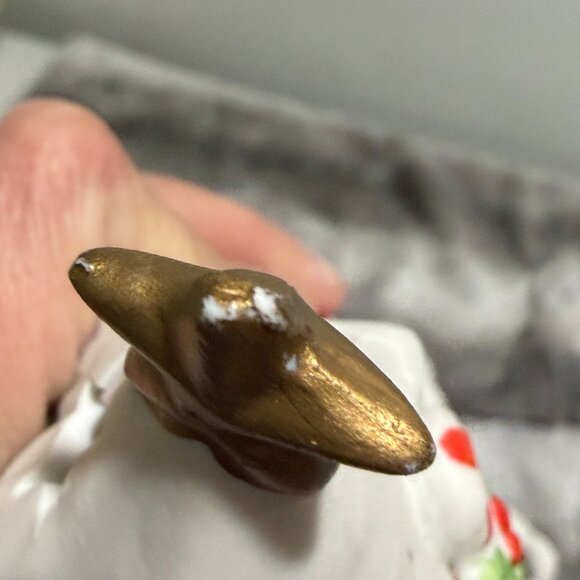 Vintage Porcelain Light Up 8" White Christmas Tree Candy Canes Teddy Bears Santa - Picture 12 of 14